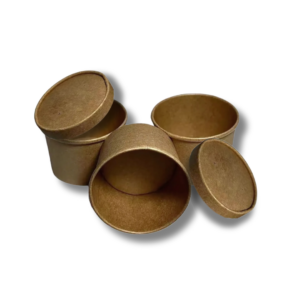 Bowl Polipapel Kraft Con Tapa 500ml