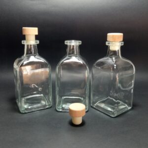 Botella Vidrio c/Tapa de Corcho 250ml