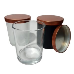 Vaso Vidrio 200ml Tapa De Metal
