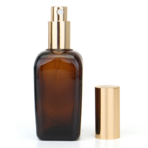 frasco perfume ambar vidrio 100ml con spray tapa