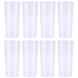 vaso acrílico plástico irrompible plástico fuerte rígido 250ml 260ml