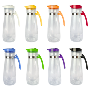 jarra plástico pet con tapa pico amarillo naranja verde negro violeta lila blanco rojo azul celeste 1700ml 2000ml 2l 1l