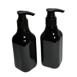 Envase Negro PET 200ml con valvula cremera