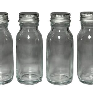 Frasco Vidrio Incoloro con Tapa de Metal 30ml