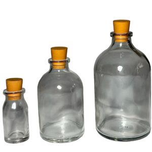 Frasco Vidrio con Tapa de Goma