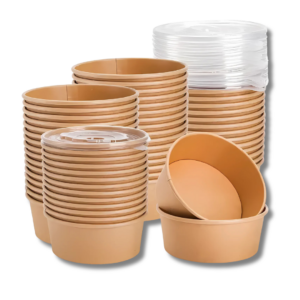 Bowl de polipapel con tapa pet