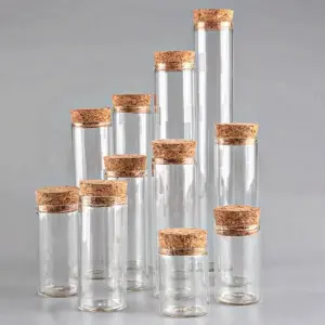 Tubos Vidrio Tapa Corcho (5 tamaños)