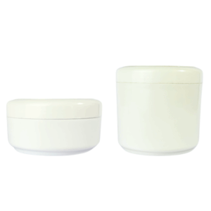 pote para crema 50g 100g cosmético spa envase blanco con tapa rosca