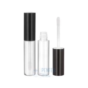 Envase Para Labial Gloss 10 ml Tapa Negra