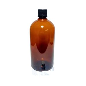 Botella 1 lt Lisa Ambar con Tapa Fliptop