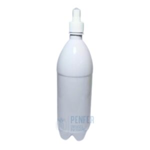 Botella 1lt Pet Blanca con Spray color blanco