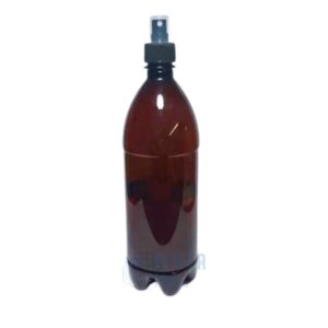 Botella 1 lt Ambar con Spray Negro