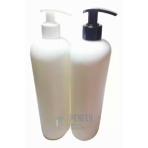Botella blanca shampoo 900 ml con Cremera
