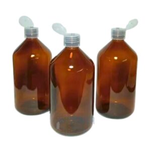 Botella Vidrio Ambar 500 ml con Flip Top