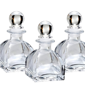 frasco piramidal botella triangulo frasco con tapa esfera frasco de vidrio