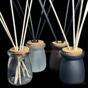 Difusores Vidrio 100ml | Varios Colores + 5 Varita Ratán
