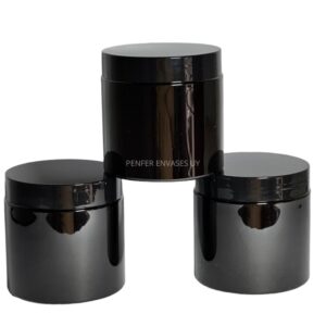 Pote Cosmetico PET color Negro 200grs