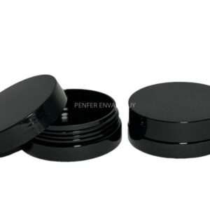 Pote Cosmetico PET color negro 30grs