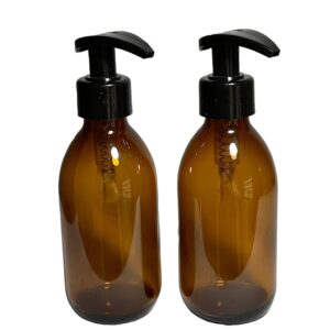 Frasco Ambar Vidrio con Válvula Cremera 200ml