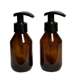 Frasco Ambar Vidrio con Válvula Cremera 125ml