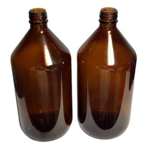 Frasco Ambar Vidrio 1LT Sin Tapa