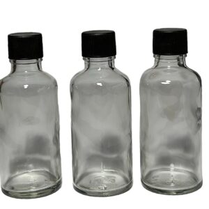 Frasco Vidrio Transparente Tapa Plástica 50ml