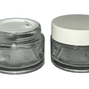 Pote Vidrio con Contratapa Blanca 30grs