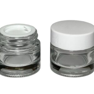 Pote Vidrio con Contratapa Blanca 10grs