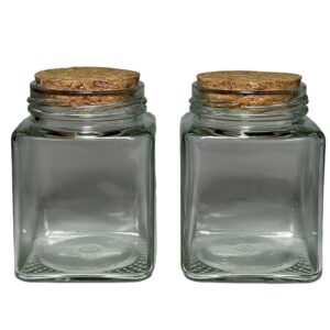 Frasco de vidrio Cuadrado c/Tapa de Corcho 200ml