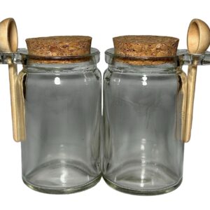 Pote Para Sales 100ml C/Cuchara De Madera Y Tapa Corcho