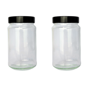 bollon de vidrio 320ml con tapa negra Bollón de vidrio 320ml con tapa negra, ideal para conservas, cosmética, velas y alimentos. Envase de vidrio resistente con tapa a rosca, perfecto para emprendimientos y almacenamiento seguro