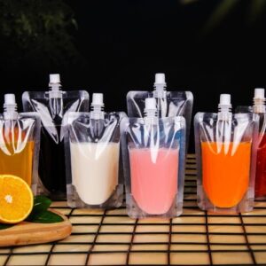 Bolsa Transparente c/boquilla Ideal bebidas. (5 tamaños)