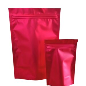 Bolsa Aluminio Ziploc Color Rojo Satinado (4 tamaños)