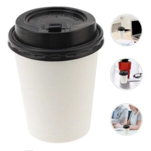 Vaso Café 8oz/240ml Descartable Polipapel C/tapa Negra