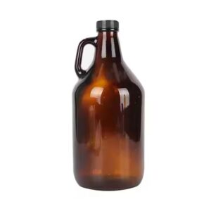 Botella Growler Ambar con tapa 1lt