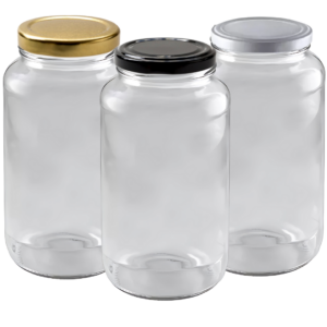 bollon de vidrio 800ml con tapa