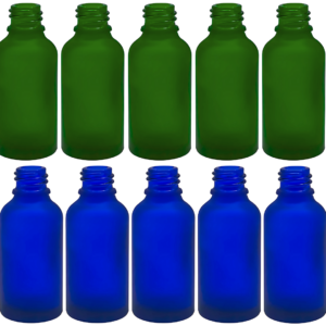 frasco esmerilado verde frasco esmerilado azul frasco para medicina frasco para aceite