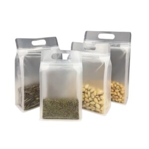 Bolsa con Sacabocado y Fuelle Transparente Mate