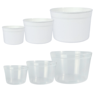 pote pet tarro pet blanco con tapa natural 100ml 250ml 750ml