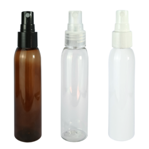 frasco pet con spray negro blanco natural transparente 125ml frasco con pulverizador