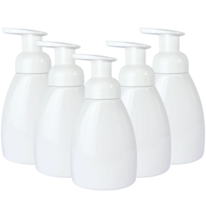 Envase espumero con válvula para espuma, ideal para jabones líquidos y productos cosméticos. Botella espumera plástica reutilizable para uso personal o profesional. Packaging funcional y moderno para espumas faciales, sanitizantes y limpiadores. Disponible en varios tamaños. envase espumero espuma con valvula espuma para jabon blanco plástico