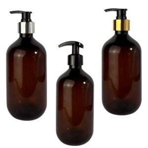 frasco pet plastico ambar con cremera para crema cremas