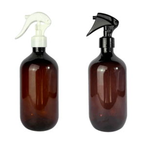 frasco pet plastico ambar con gatillo pulverizador atomizador