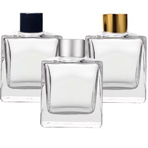 frasco cuadrado difusor de perfume con tapa perforada para varitas de ratan 100ml 50ml