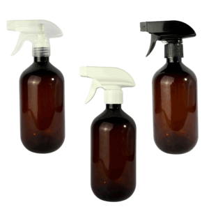 frasco pet plastico ambar con gatillo pulverizador atomizador