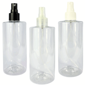 frasco heaven transparente 300ml tubo cosmético pet plástico con spray