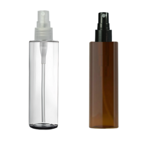frasco pet plastico con spray ambar transparente atomizador pulverizador 30ml 100ml