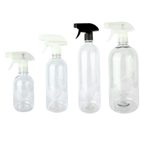 botella pet plástico transparente con gatillo pulverizador 1000ml 1l 250ml 500ml