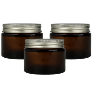 pote de vidrio ámbar, pote vidrio 100ml, envase cosmético, pote con tapa metálica, pote sin contratapa, envase elegante, pote para cremas, pote para cosmética natural, envase premium, pote con tapa plateada, pote en liquidación, packaging económico, envases para cosmética