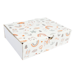 caja regalo día del niño, caja infantil decorada, packaging infantil, caja de cartón para golosinas, caja temática infantil, caja de cartón rígida, caja regalo vacía, caja para juguetes pequeños, caja promocional día del niño, caja 24x18x7 cm, caja regalo niños
